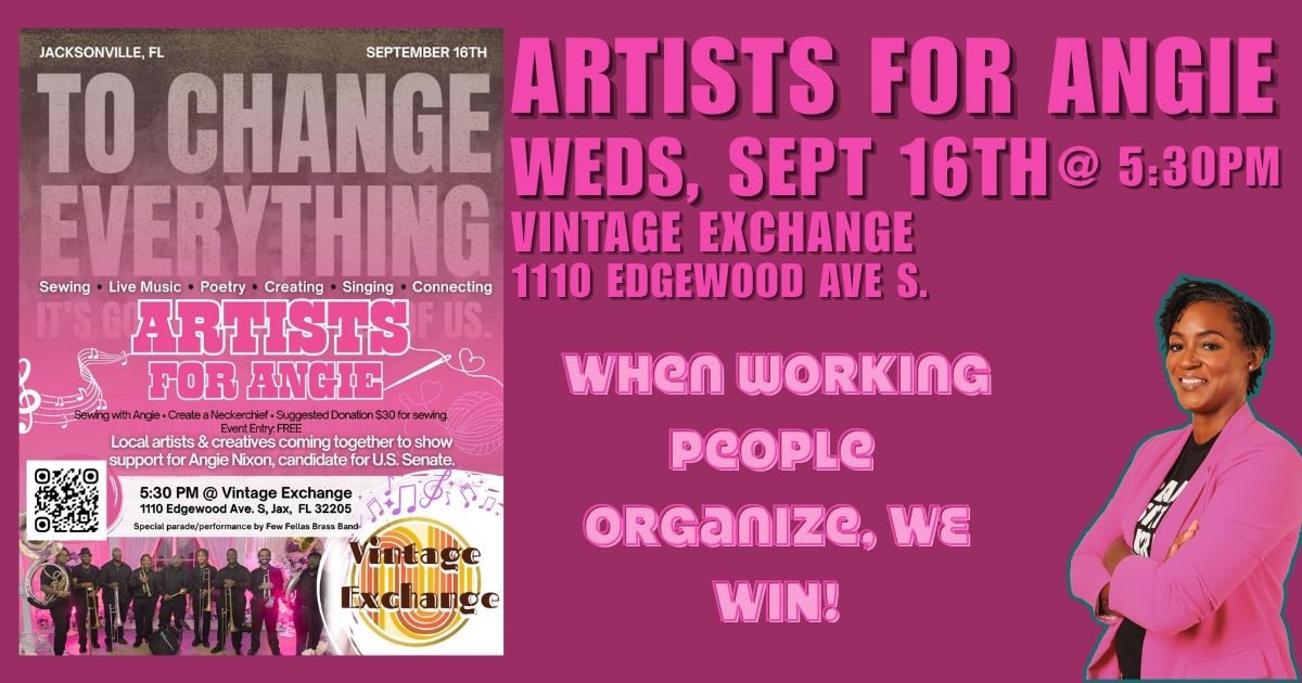 Artists for Angie Duval event · Angie for Florida